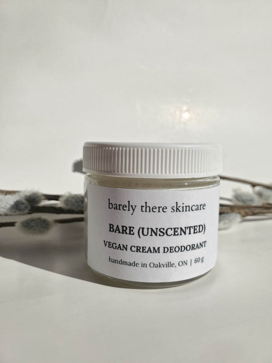 BARE (UNSCENTED) VEGAN CREAM DEODORANT